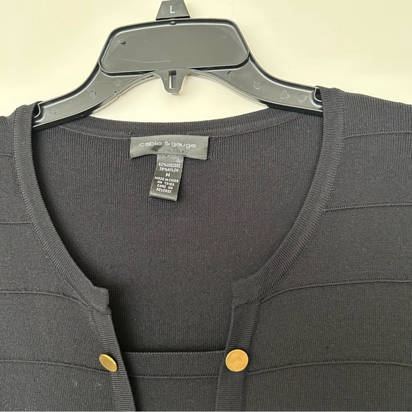 Cable & Gauge 3/4 Sleeve Sweater Top - Picture 6 of 8